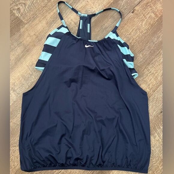 Nike Layered Tankini Top NESSE269-440- Size Large - Picture 3 of 8